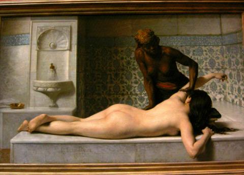 image Obra El Masaje de Edouard Debat Ponsan