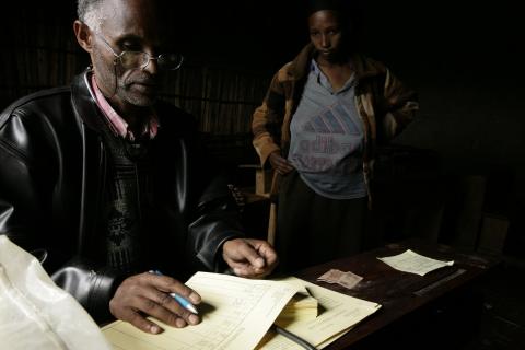 image Registro de los datos de una embarazada, Etiopía