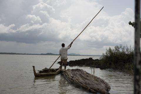image Embarcación de papiro en el lago Tana en Etiopía