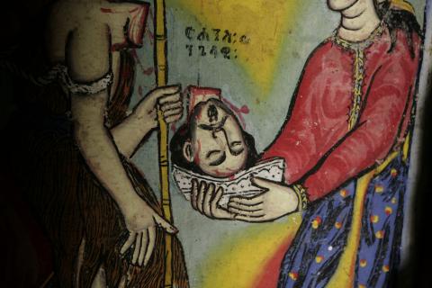image Decapitación de San Juan Bautista en el monasterio Kibran Gabriel, Etiopía