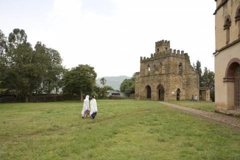 image Vista general del recinto real de Fasil Ghebi, Etiopía