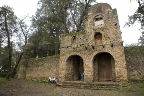 image Entrada al monasterio Debre Birhan Selassie, Etiopía