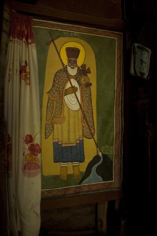 image Pintura del Preste Juan en Bete Giorgis, Lalibela, Etiopía