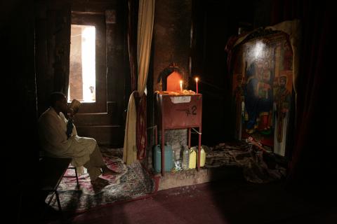 image Interior de Bete Giorgis, Lalibela, Etiopía