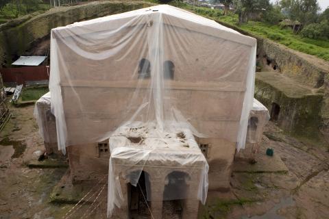 image Exterior de Bete Aba Libanos en Lalibela, Etiopía