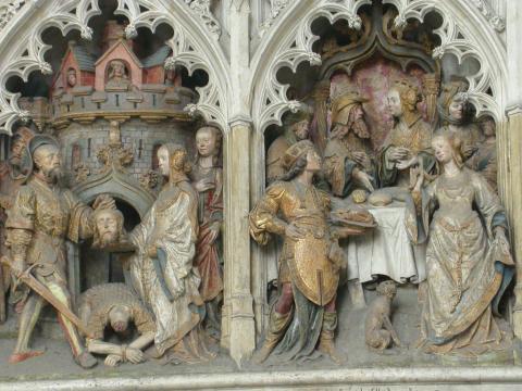 image Altorrelieves del exterior del coro de la Catedral de Amiens, Francia