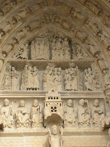 image Tímpano del portal de San Fermín de la Catedral de Amiens, Francia