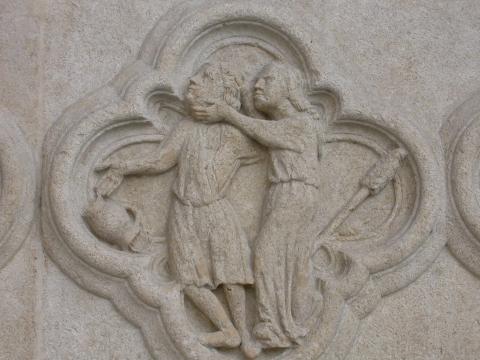 image Cuadrifolios del portal de San Salvador de la Catedral de Amiens, Francia