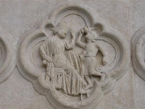 image Cuadrifolios del portal de San Salvador de la Catedral de Amiens, Francia