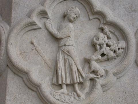 image Cuadrifolios del portal de San Salvador de la Catedral de Amiens, Francia