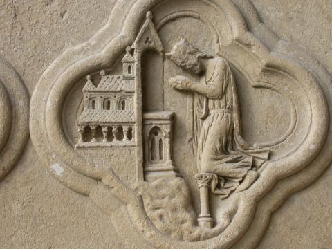 image Cuadrifolios del portal de la Madre de Dios de la Catedral de Amiens, Francia