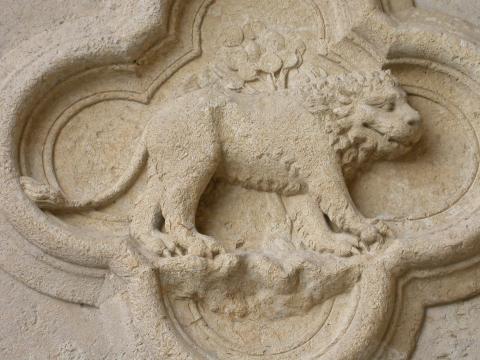 image Cuadrifolio del portal de San Fermín de la Catedral de Amiens, Francia