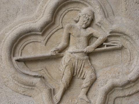 image Cuadrifolio del portal de San Fermín de la Catedral de Amiens, Francia