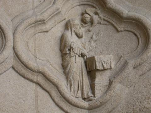 image Cuadrifolio del portal de la Madre de Dios de la Catedral de Amiens, Francia