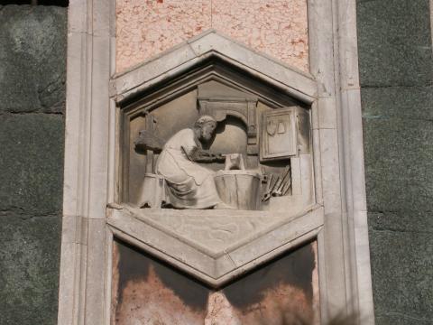 image Relieve del Campanile de la Catedral de Florencia, Italia