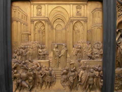 image Cuarterón de la Puerta del Paraíso del Baptisterio, Florencia, Italia