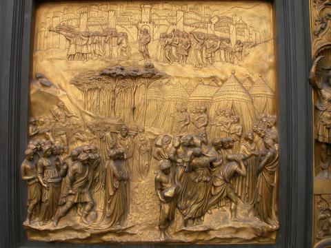 image Cuarterón de la Puerta del Paraíso del Baptisterio, Florencia, Italia