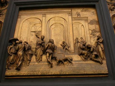 image Cuarterón de la Puerta del Paraíso del Baptisterio, Florencia, Italia