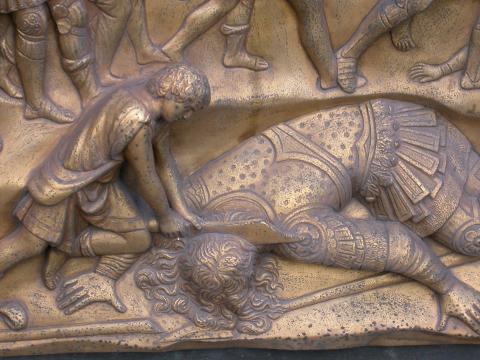 image Detalle de la Puerta del Paraíso del Baptisterio, Florencia, Italia