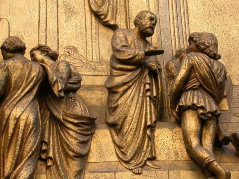 image Detalle de la Puerta del Paraíso del Baptisterio, Florencia, Italia
