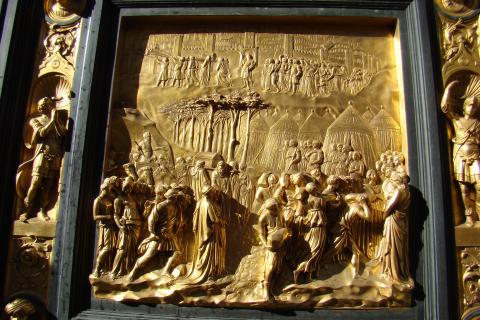 image Cuarterón de la Puerta del Paraíso del Baptisterio, Florencia, Italia