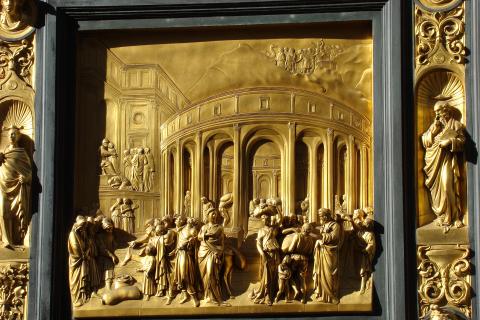 image Cuarterón de la Puerta del Paraíso del Baptisterio, Florencia, Italia