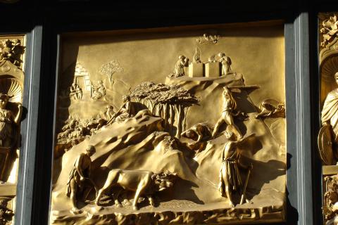 image Cuarterón de la Puerta del Paraíso del Baptisterio, Florencia, Italia