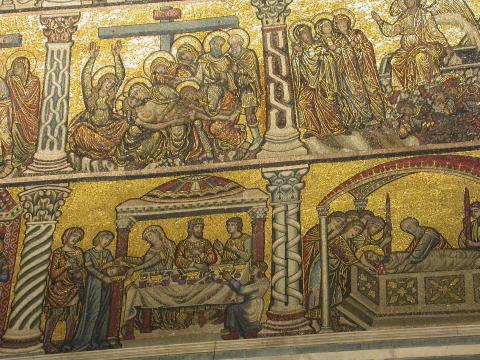 image Detalle del mosaico de la cúpula del Baptisterio, Florencia, Italia