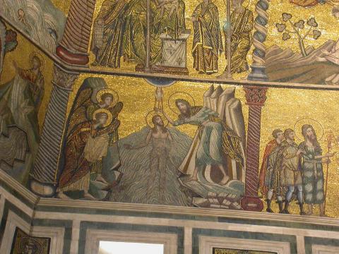 image Detalle del mosaico de la cúpula del Baptisterio, Florencia, Italia