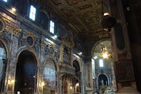 image Interior de la Iglesia de la Santissima Annunziata, Florencia, Italia