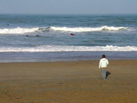 image Bañistas en Grand Plage, Biarriz, Francia