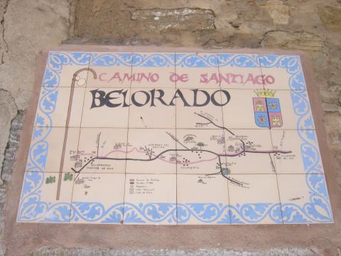 image Camino de Santiago: azulejos con indicaciones del camino, Belorado, Burgos