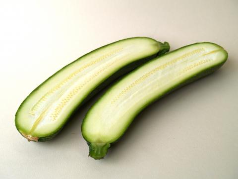 image Calabacín, mitades