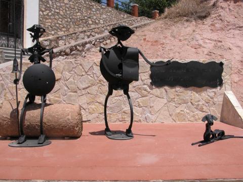 image Quijote y Sancho en metal