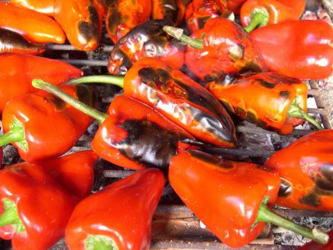 image Pimientos en la brasa
