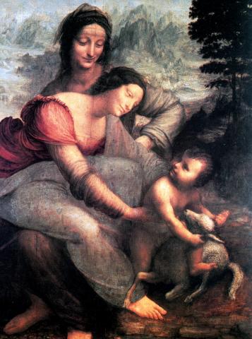 image Santa Ana con la Virgen y el Niño, de Leonardo da Vinci