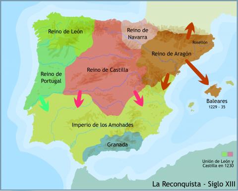 ilustracion La Reconquista, siglo XIII 
