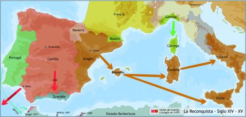 ilustracion La Reconquista, siglo XIV - XV 