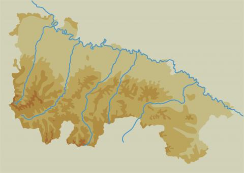 ilustracion Mapa físico de La Rioja 