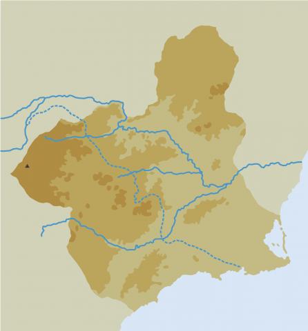 ilustracion Mapa físico de Murcia 