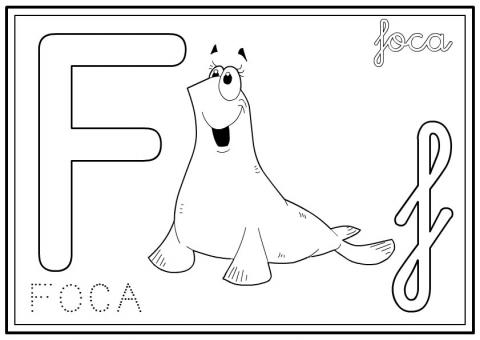 ilustracion Letra F: foca