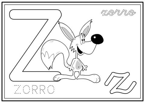 ilustracion Letra Z: zorro