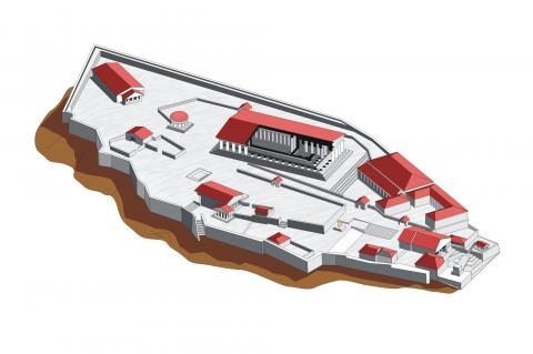 ilustracion Ejemplo de acrópolis griega