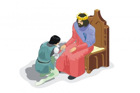 ilustracion Escenificación del acto de vasallaje