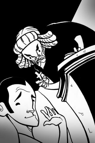 ilustracion El extranjero: Ante el juez