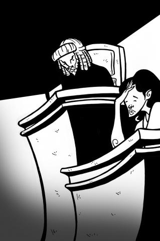 ilustracion El extranjero: En el banquillo de los acusados