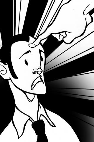 ilustracion El extranjero: Le señalan