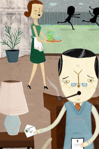 ilustracion Los cachorros: La muerte de Pichulita en accidente, cuando ya todos los amigos han sentado la cabeza