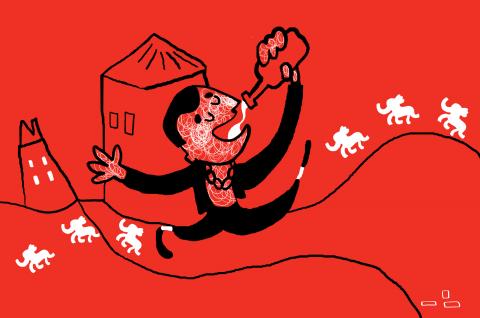 ilustracion Escuadra hacia la muerte: Elefantes rosas