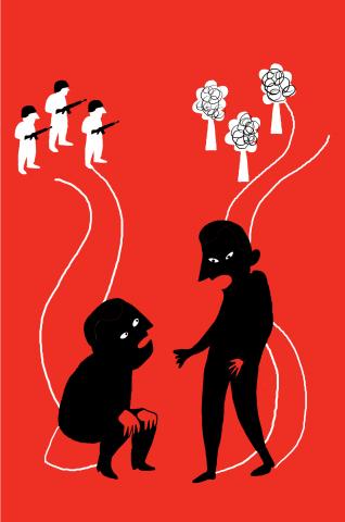 ilustracion Escuadra hacia la muerte: Andrés se rinde